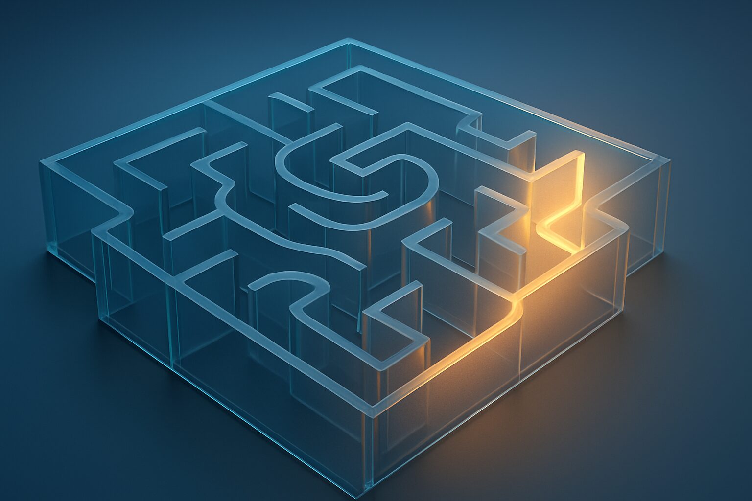 Labyrinthe mental représentant la recherche obsessionnelle de l'origine d'une phobie
