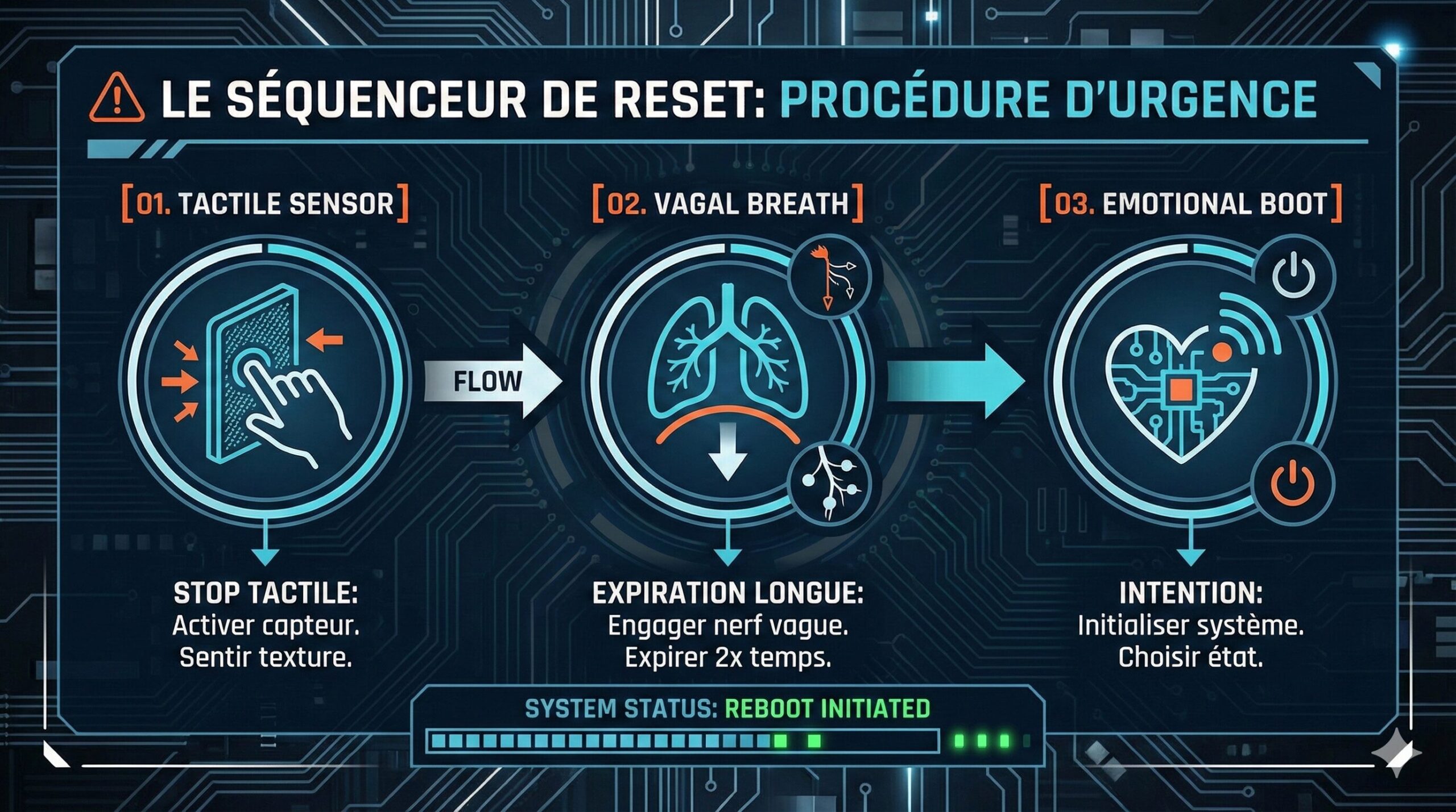 Exercice de reset sensoriel pour mieux accompagner un proche malade.